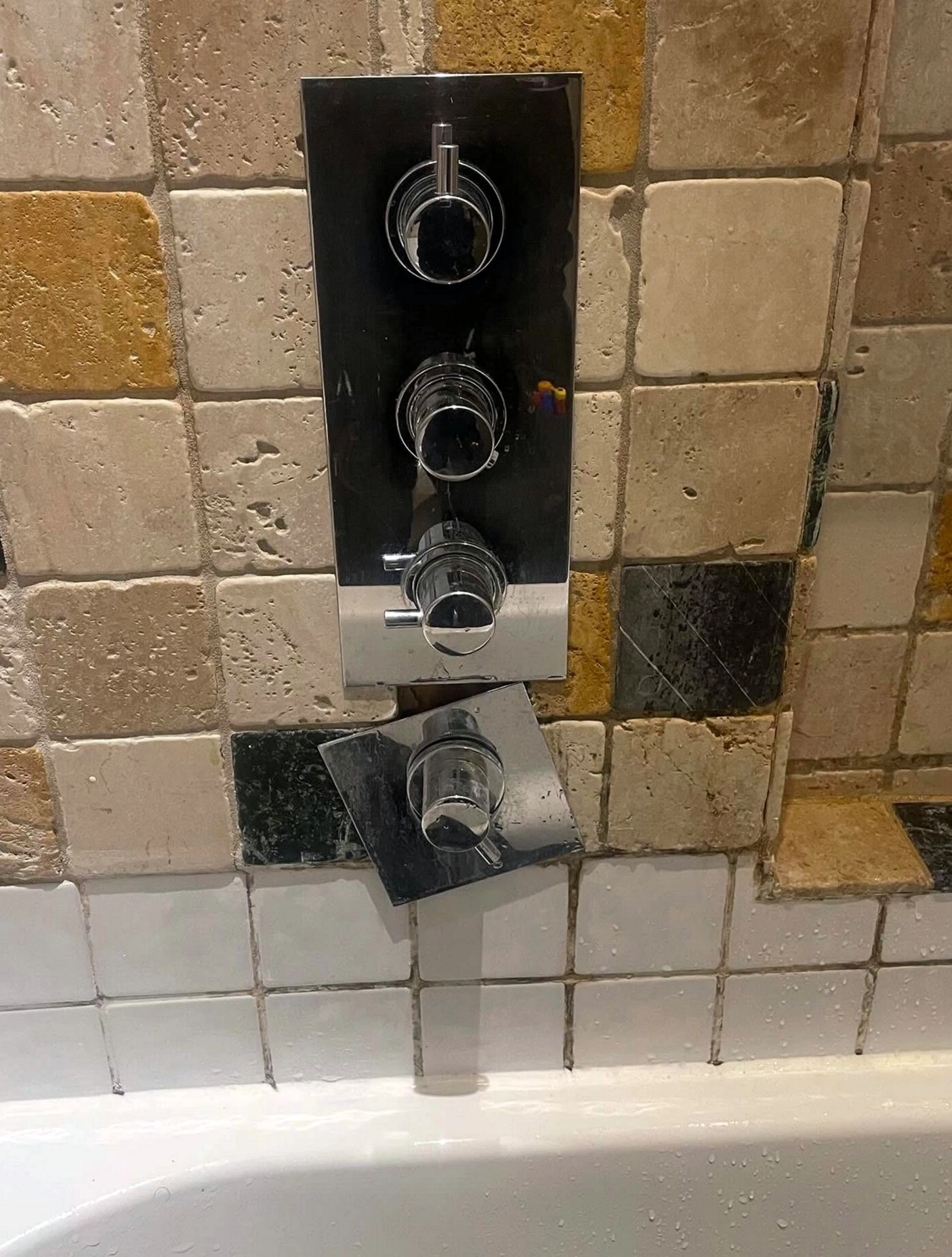 Completed residential plumbing installation in Houston